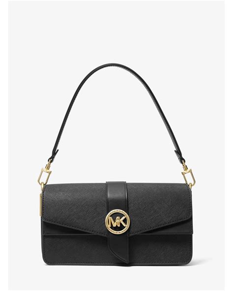 michael michael kors greenwich medium saffiano leather shoulder bag|michael kors saffiano tote large.